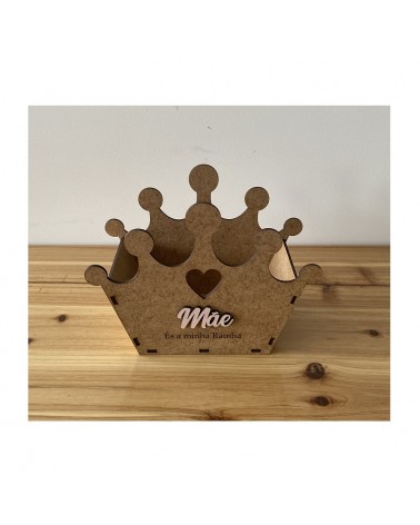 MADEIRA- CAIXA COROA CAST. 20X15X10 MÃE