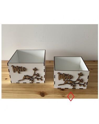 MADEIRA- CAIXA BRANCA 13X13X10 MÃE