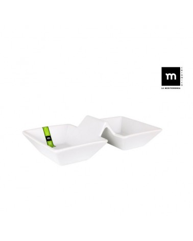 TAÇA PORCELANA C/2DIVISORIAS 24.3X12.5X6CM