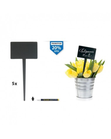 PLACAS DECORATIVAS 18X8CM PACK 5 C/MARCADOR