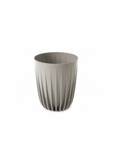 VASO MIRA ECO MADEIRA CINZA 14x14cm