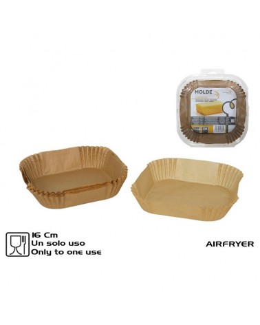FORMA PAPEL P/AIRFRYER 16x16cm PACK50