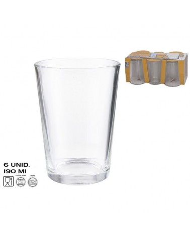 CONJ. 6 COPOS LISOS 190ml