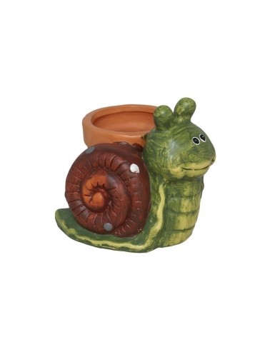 VASO CARACOL TERRACOTA 13x12,5x10cm