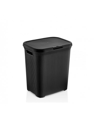 CESTO ROUPA PRETO 52L 