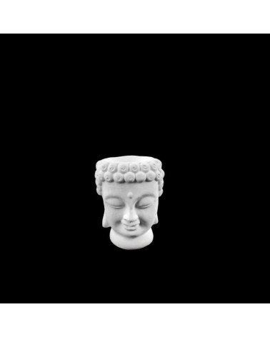 ARTESANATO GESSO-BUDA CASTIÇAL 8x11cm