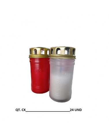 CIRIO 30LL LITE BRANCA/VERMELHA C/CRUZ