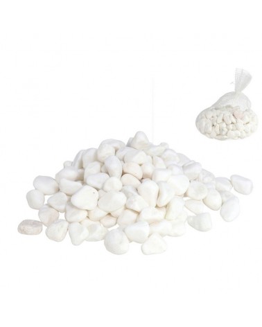 SACO PEDRA DECORATIVA BRANCA 60G 1.5/2.5CM