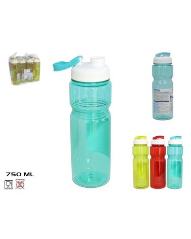 GARRAFA PLASTICA 750ML 8X24CM