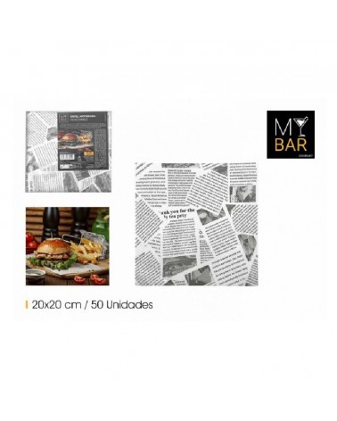 PAPEL ANTI-GORDURA 20x20cm PACK50