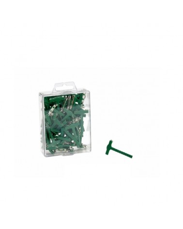 METAL- EMB. 50 ALFINETES P/FLOR VERDE 5cm