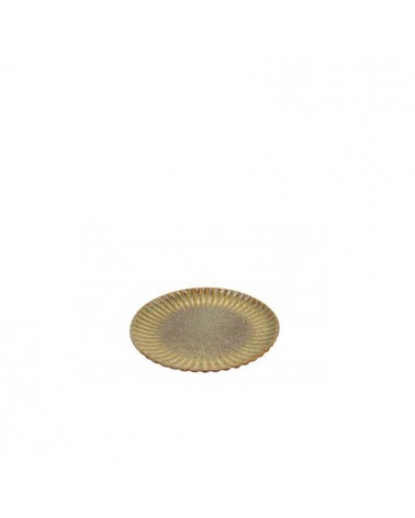 CERAMICA GRES- PRATO SOBREMESA CASTANHO 17CM