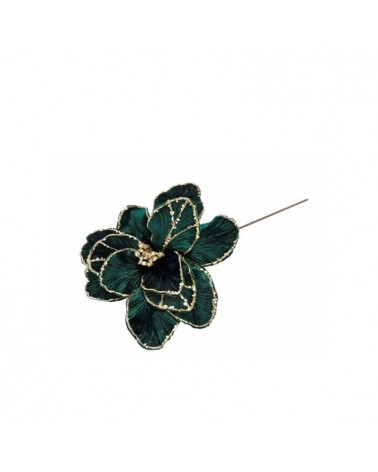 FLOR ARTIFICIAL- PE MAGNOLIA COR VERDE 45CM