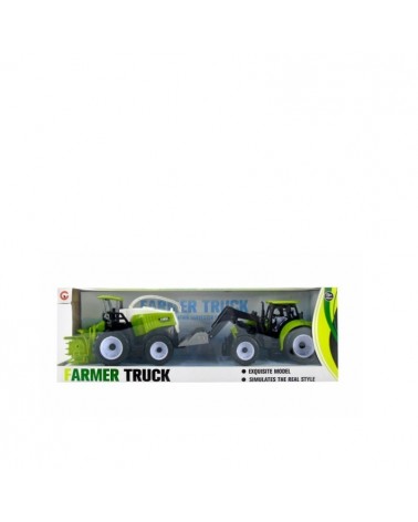 BRINQUEDO- CONJ. 2 TRACTORES VERDE 45X11X15CM