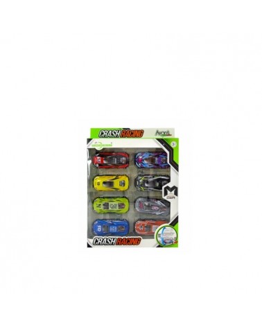 BRINQUEDO- CONJ. 8 CARROS "CRASH RACING" 20X4X27CM