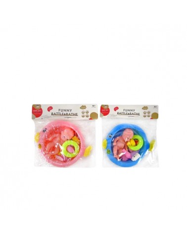 BRINQUEDO- CONJ. BANHO "RATTLE & BATHE" 28X22X8CM