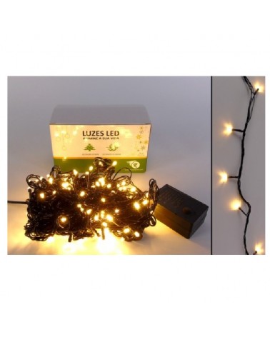 SERIE NATAL C/150 LUZES Led BRANCO QUENTE 15m