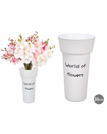 JARRA FLORISTA BRANCA 35CM