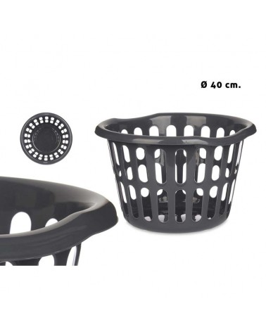 CESTO P/ROUPA REDONDO 40CM ANTRACITE