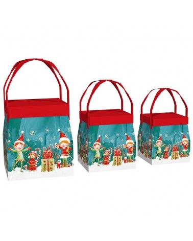 CONJ. 3 CAIXAS NATAL19X19X22CM