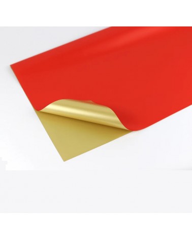 PAPEL QUAD. VERM.+OURO 57X57CM PACK20 LS-15070