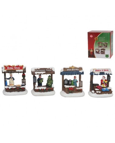 BARRACA DE NATAL COM LUZ 10X6,5X11,5CM