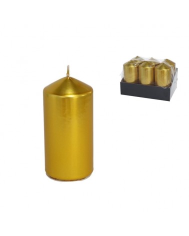 VELA 6X12.5CM OURO