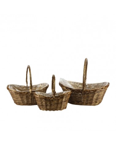 CONJ. 3 CESTAS OVAL 41X30X35CM LF-15130