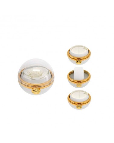 BOLA C/ROSA SABAO VERMELHA C/SACO 10CM