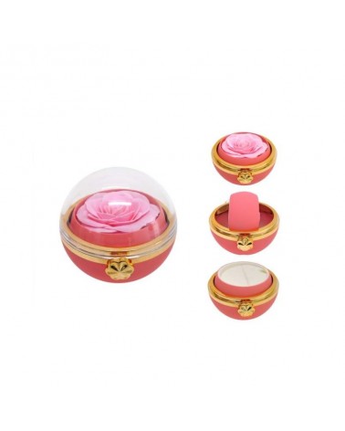 BOLA C/ROSA SABAO COR ROSA C/SACO 10CM