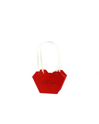 CESTA PAPEL VERMELHA 23.5X9X12.5CM LS-14546