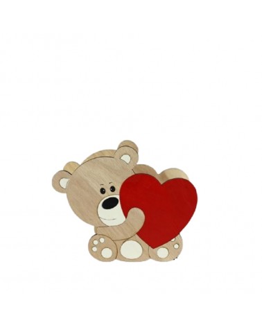 CAIXA MADEIRA C/URSO 19X10X11CM DM-15202