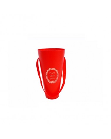 CAIXA CARTAO RED. CONE VERMELHO 16x9x30cm