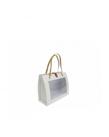 CAIXA CARTAO BOLSA BRANCO 28x11x23cm