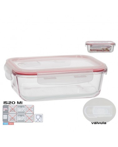 CAIXA P/ALIMENTOS RECT. VIDRO 1520ML