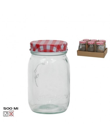 FRASCO VIDRO C/TAMPA 500ML