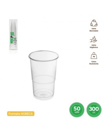 DESCARTAVEIS- COPO TRANSPARENTE 300CC PACK50