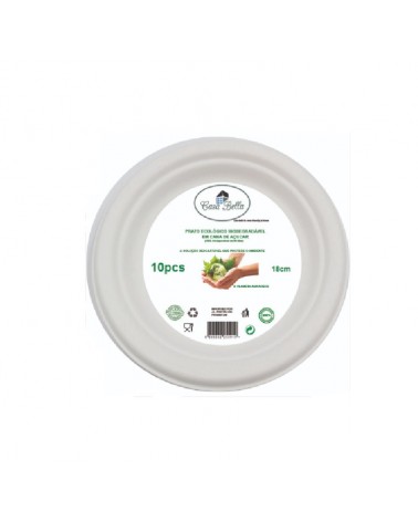 PRATO CANA AÇUCAR 18cm PACK 10