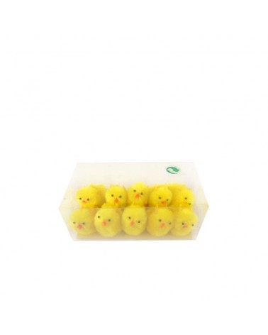 CAIXA C/10 PINTAINHOS AMARELOS 4cm