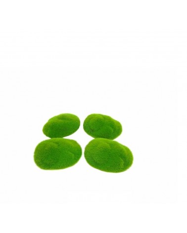 EMB. C/6 PEDRAS MUSGO COR VERDE 9X6X3CM