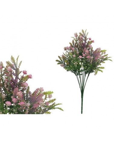 RAMO HELECHO C/FLOR ROSA 45cm