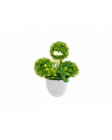 PLANTA ARTIFICIAL-VASO BONSAI VERDE 17x13x21cm