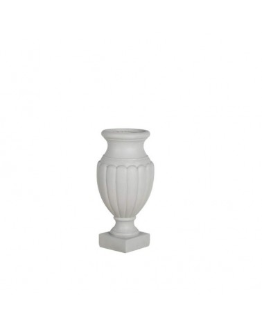 FIBRA RESINA- VASO ROMANO BRANCO 31x63cm