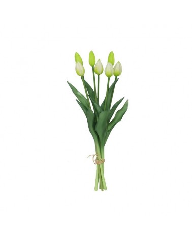 TULIPAS x7 BRANCA 45CM