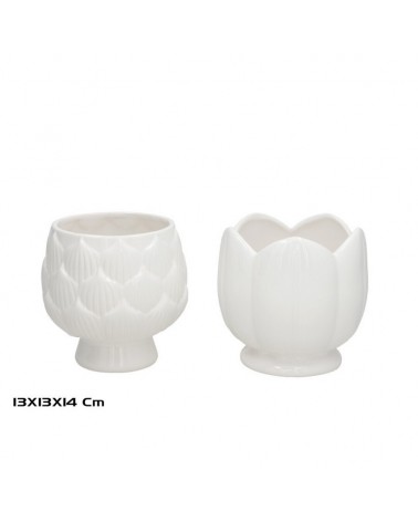 VASO CERAMICA FLORES 12X12X11.8CM