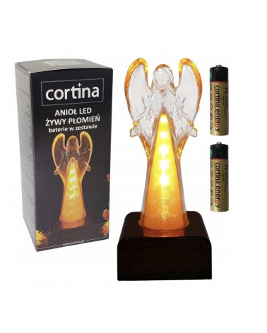 ANJO LED CHAMA C/BASE PRETA 15CM