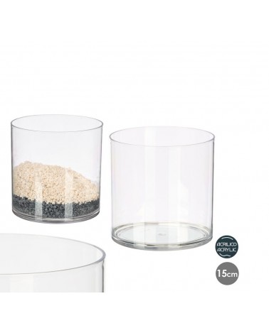 JARRA CILINDRICA ACRILICO 15X15CM