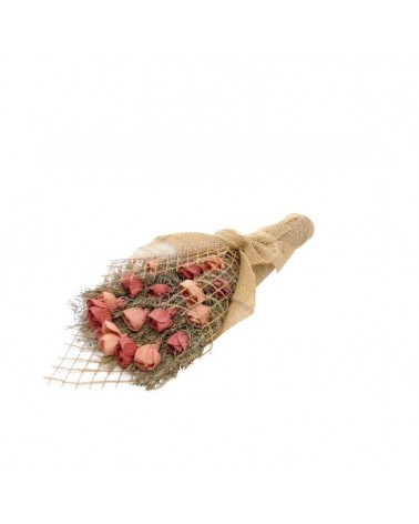 FLOR SECA- RAMO FLORES COR ROSA 50CM