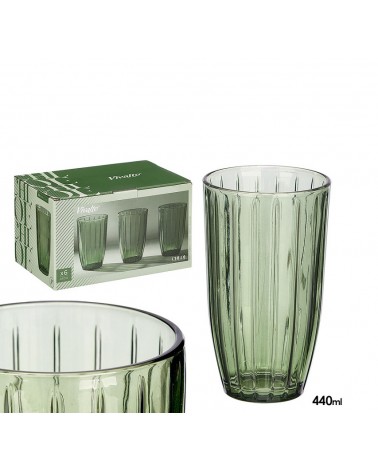 COPO ALTO RISCAS 440ML VERDE