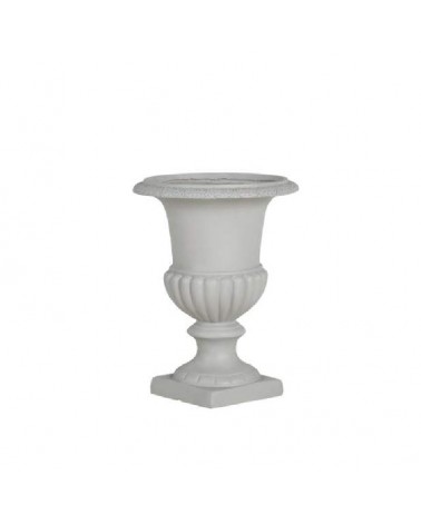 FIBRA RESINA- VASO ROMANO BRANCO 42x54cm